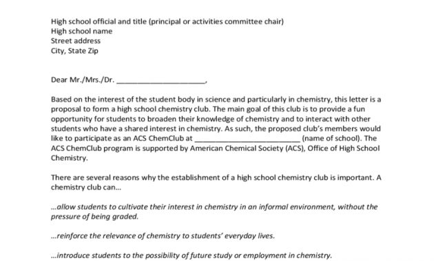 Sample Proposal Letter For A New Chemclub Free Download with regard to dimensions 768 X 1024