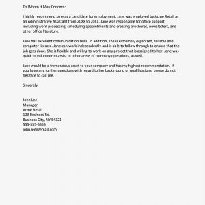 Sample Recommendation Letter From A Employer in proportions 1000 X 1000