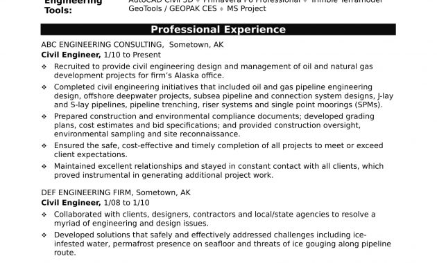 Sample Resume For A Midlevel Civil Engineer Monster intended for sizing 1700 X 2200