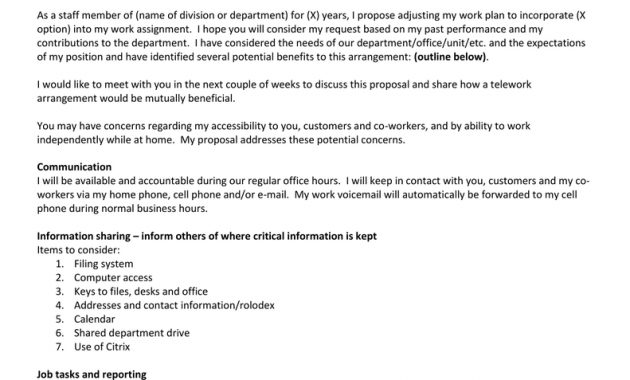 Sample Telecommute Proposal with regard to dimensions 791 X 1024