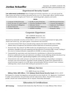 Security Guard Resume Sample Monster regarding measurements 1700 X 2200