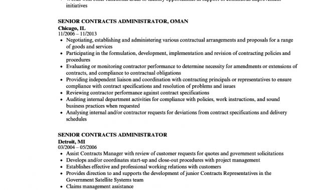 Senior Contracts Administrator Resume Samples Velvet Jobs with measurements 860 X 1240