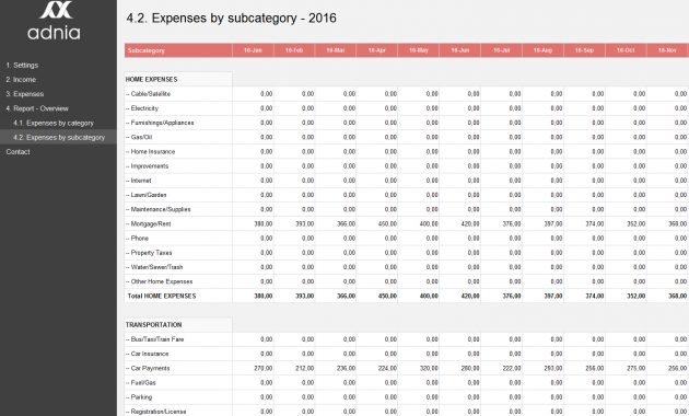 Simple Personal Budget Template Adnia Solutions for dimensions 1480 X 909