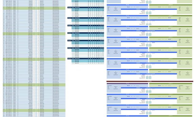 Soccer Tournament Creator Excel Templates with size 1383 X 995