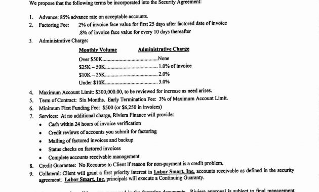 Standard Factoring Agreement Best Of Invoice Discounting Agreement with dimensions 1519 X 2009