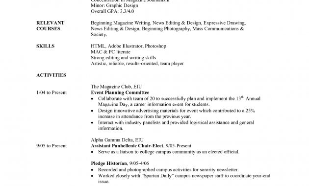 Student Resume Example Sample College Internship Samples Students pertaining to dimensions 1275 X 1650