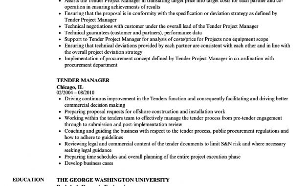 Tender Resume Samples Velvet Jobs within sizing 860 X 1240