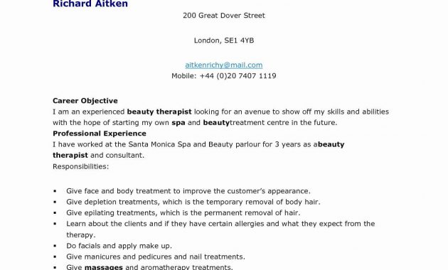 The 27 Best Pictures Of Beauty Therapist Resume Sample Certificate pertaining to dimensions 1275 X 1650