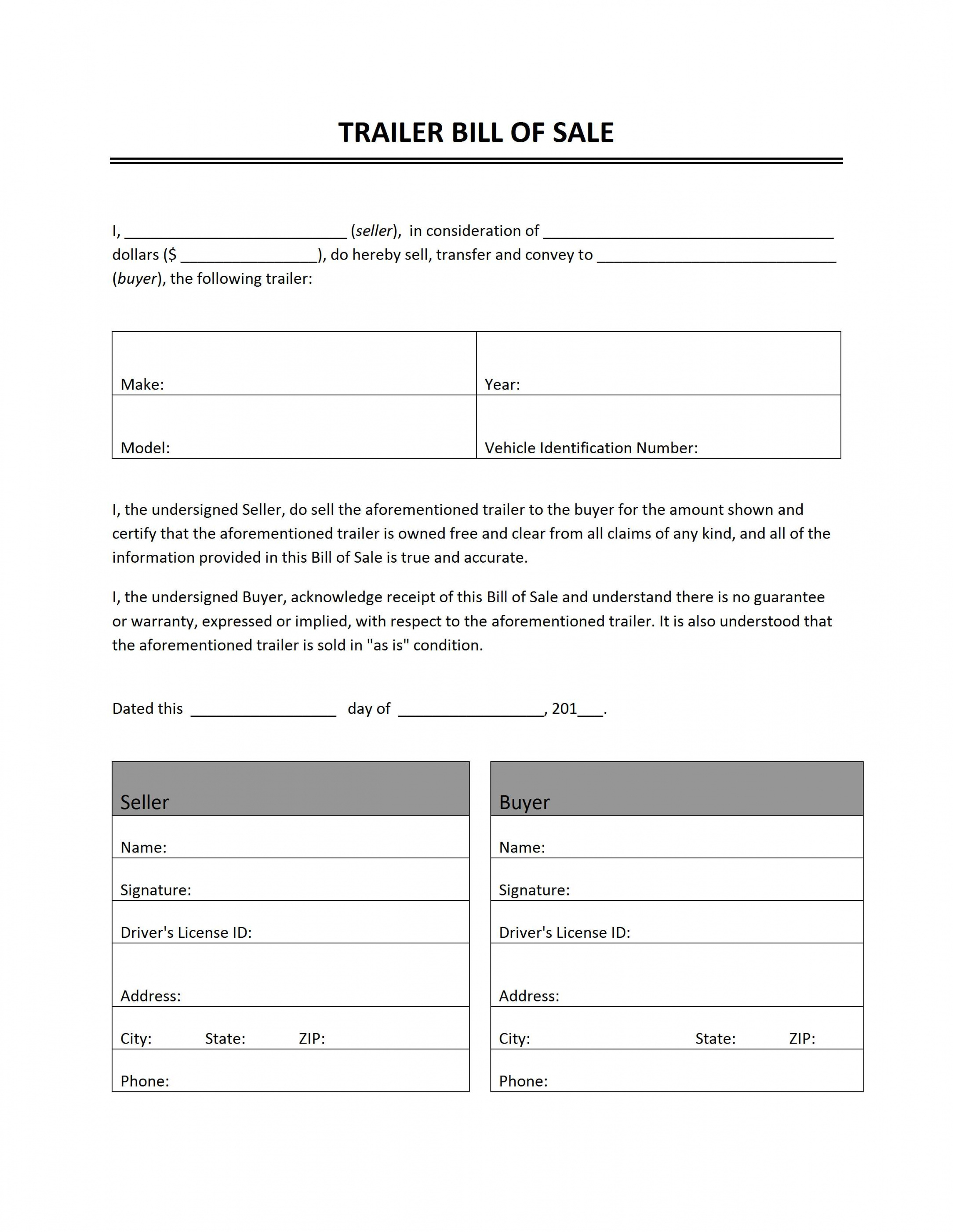 Trailer Bill Of Sale Used Car Sale Contract Template Ontario inside measurements 2168 X 2805