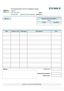 Transportation Invoice inside sizing 745 X 1059