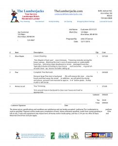 Tree Trimming Proposal Template New Contact Us The Lumberjacks within dimensions 2640 X 3264