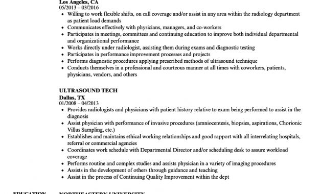 Ultrasound Tech Resume Samples Velvet Jobs within sizing 860 X 1240