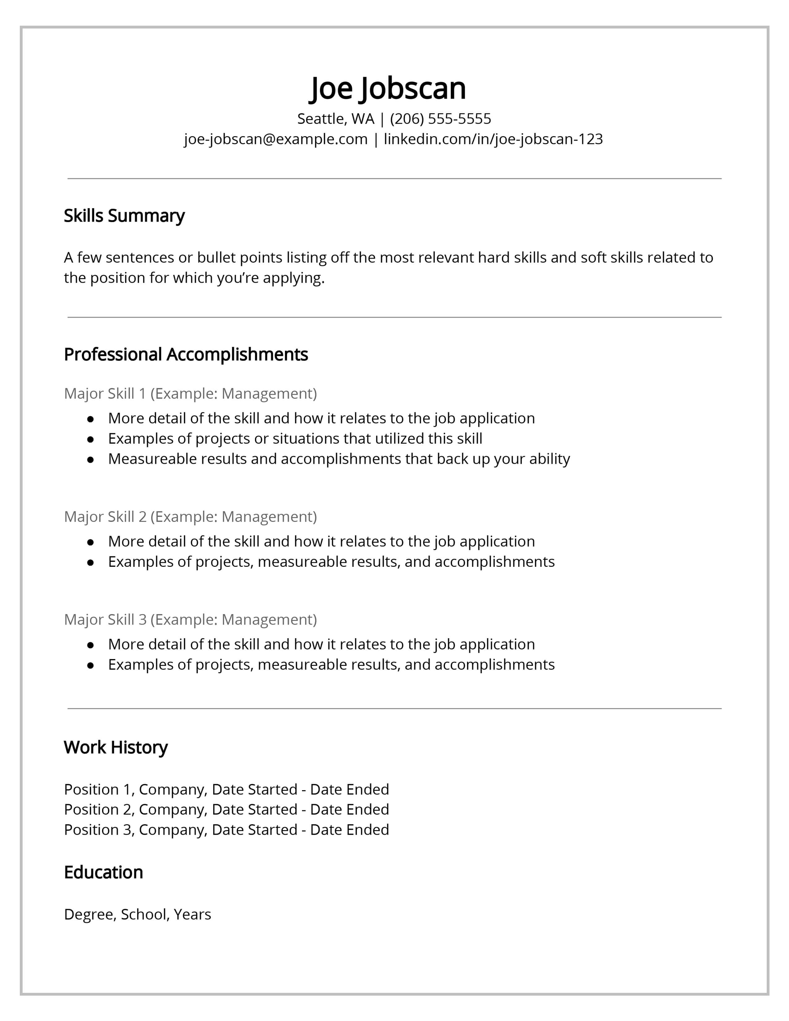 Why Recruiters Hate The Functional Resume Format Jobscan Blog with regard to measurements 2550 X 3300