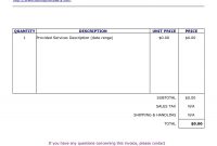 Word Document Invoice Template Blank Invoice Doc 2016wwwmahtaweb intended for proportions 1275 X 1650