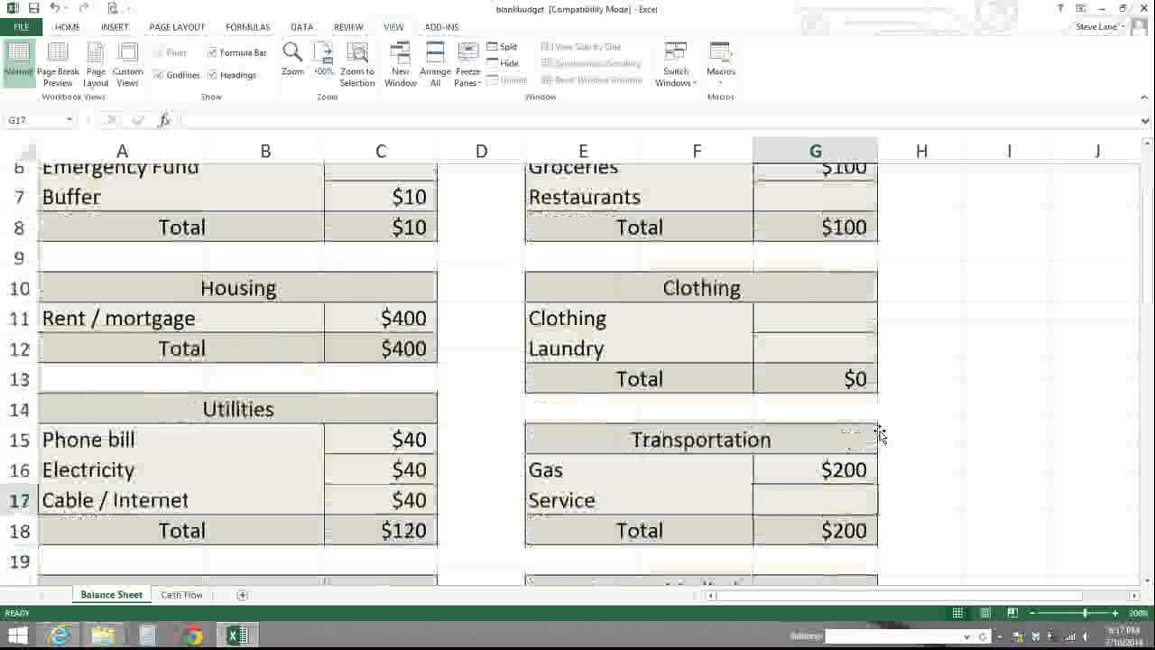 Zero Based Budget Spreadsheet Youtube inside proportions 1280 X 720