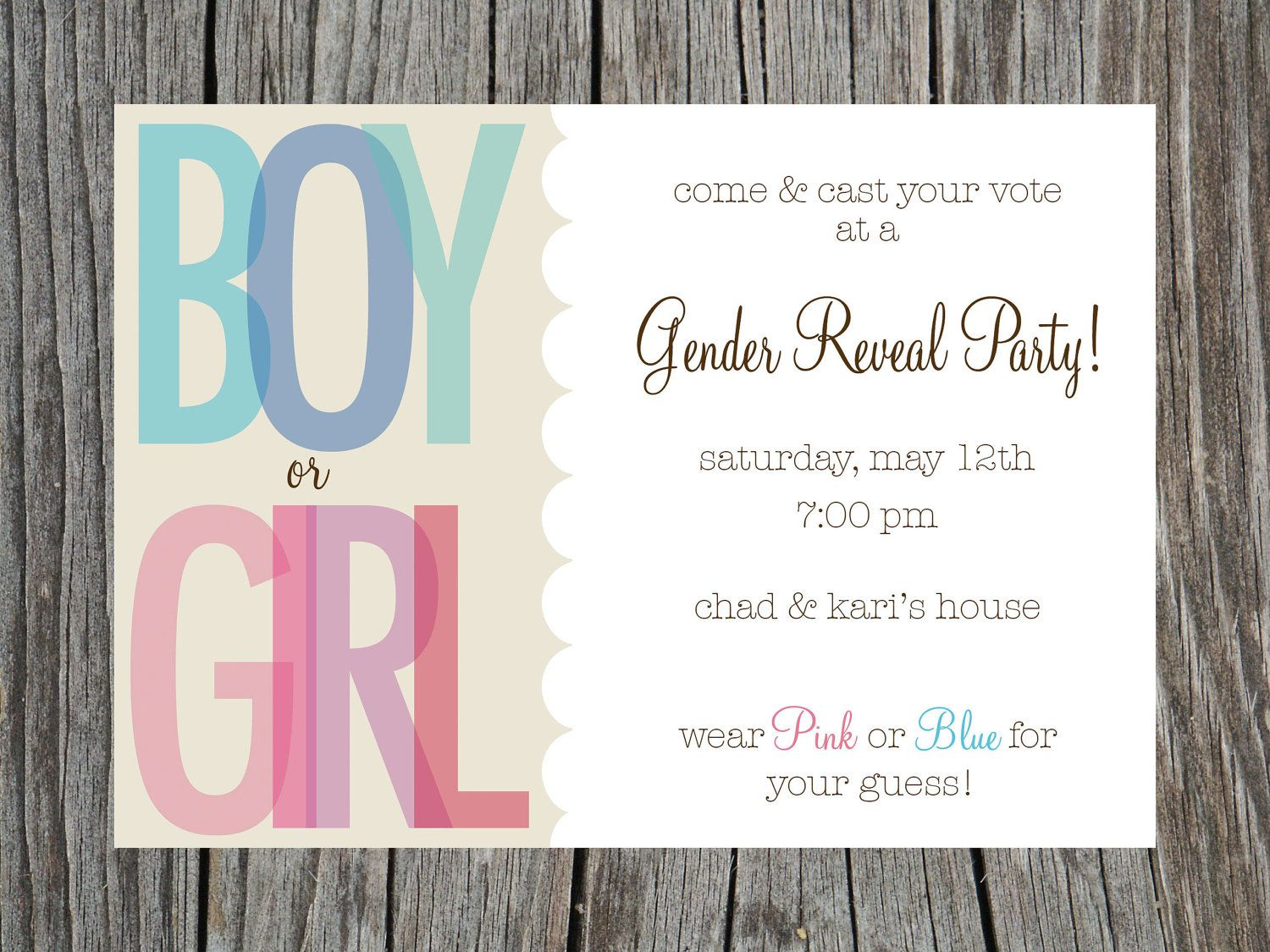 001 Gender Reveal Invitation Templates Template Outstanding Ideas pertaining to sizing 1500 X 1125