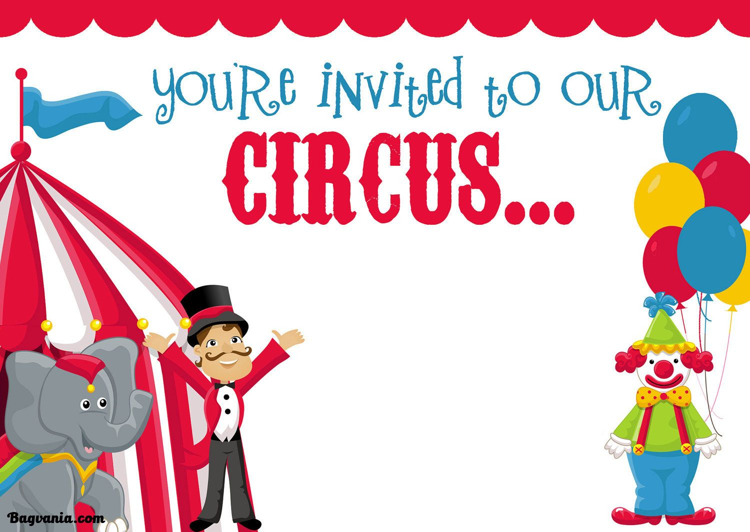003 Circus Invitation Template Free Beautiful Ideas Party Download throughout proportions 1500 X 1065