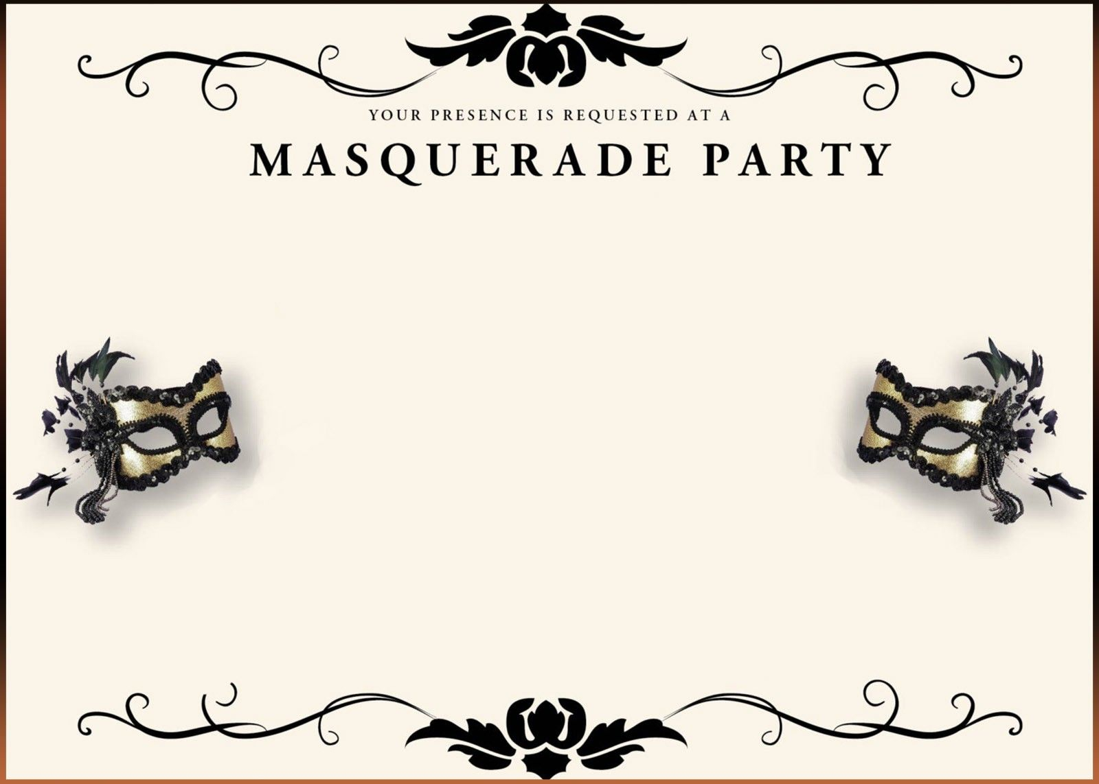 003 Masquerade Invitations Template Free Ideas Frightening intended for size 1600 X 1142