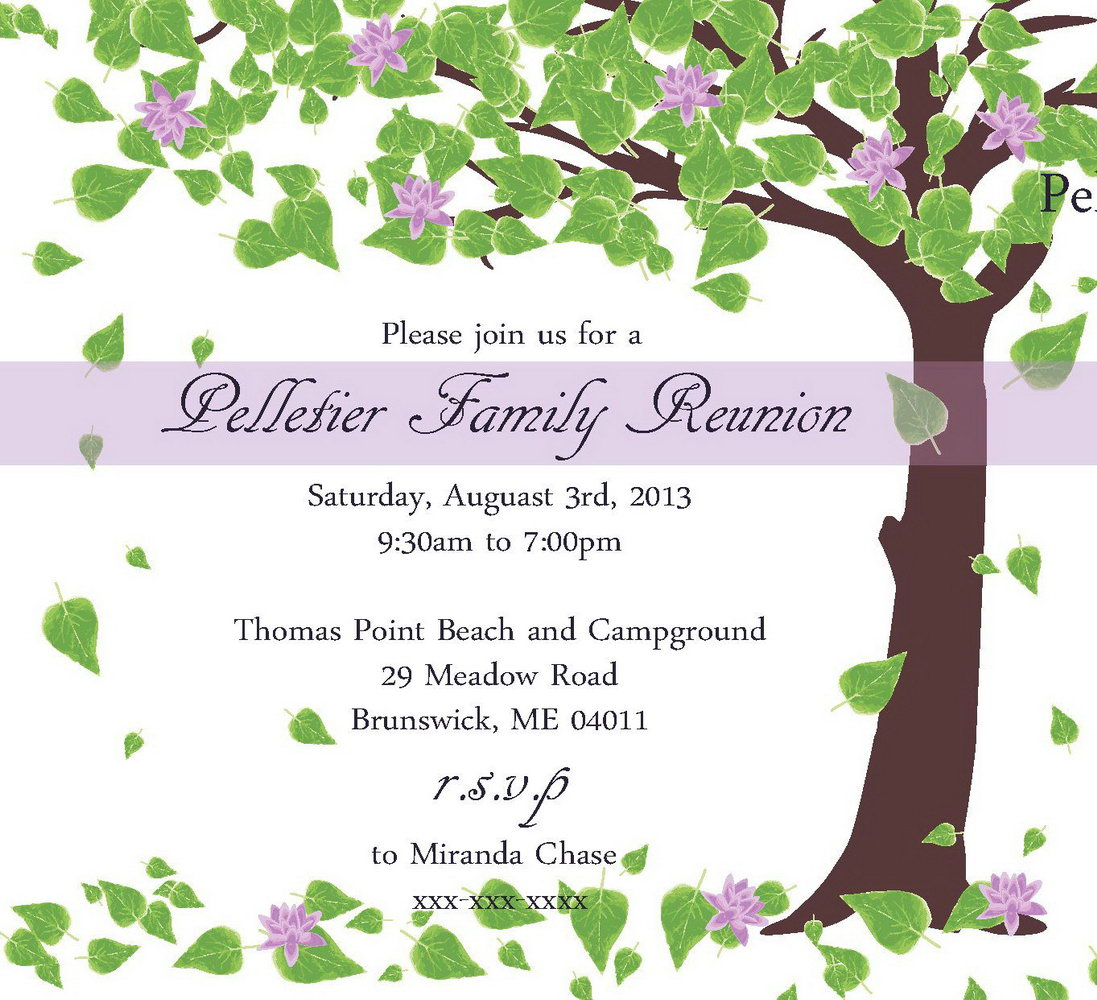 004 Family Reunion Invitation Templates Free Template Outstanding for size 1097 X 1000