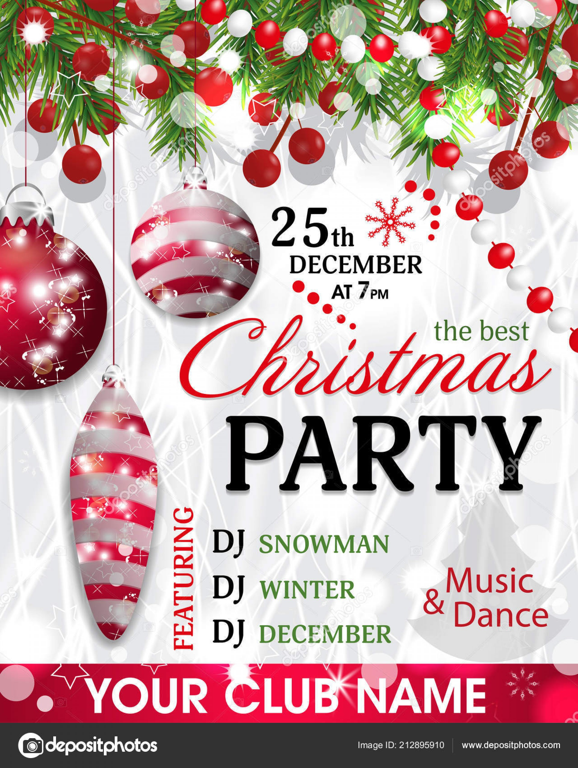 005 Christmas Party Invitation Template Formidable Ideas Holiday inside proportions 1920 X 2550