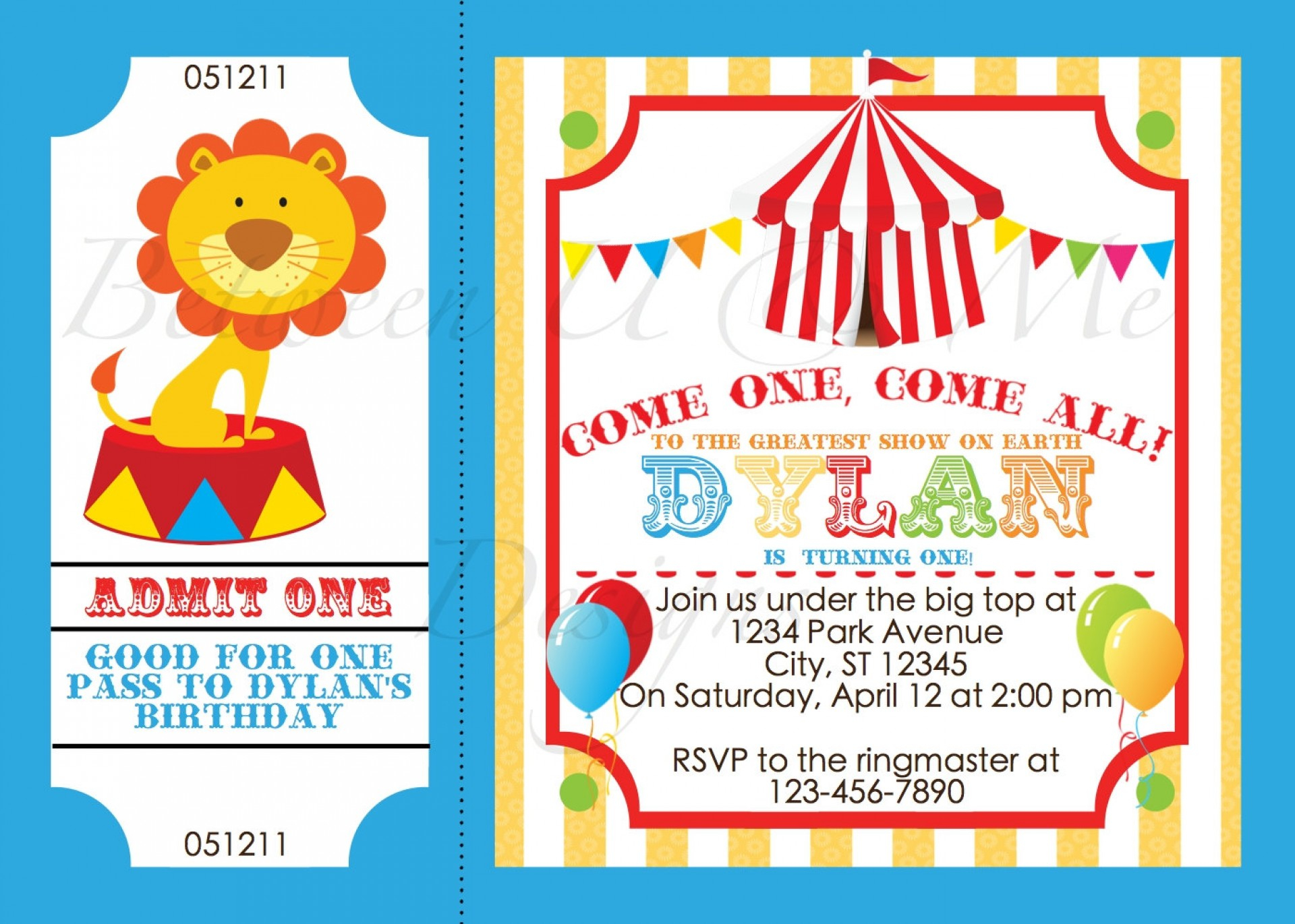 Circus Birthday Party Invitation Templates • Business Template Ideas