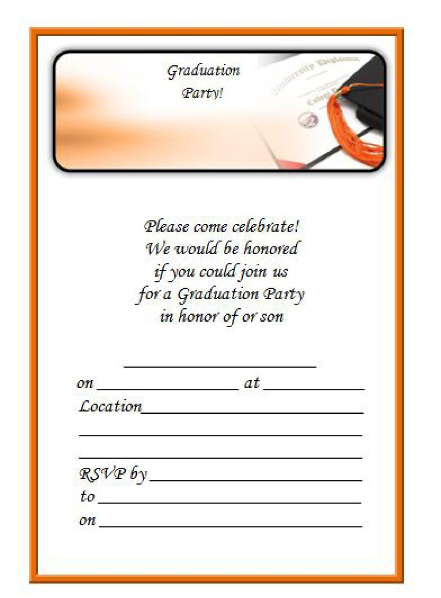 007 Graduation Invitation Templates Free Party Template Singular for measurements 900 X 1221