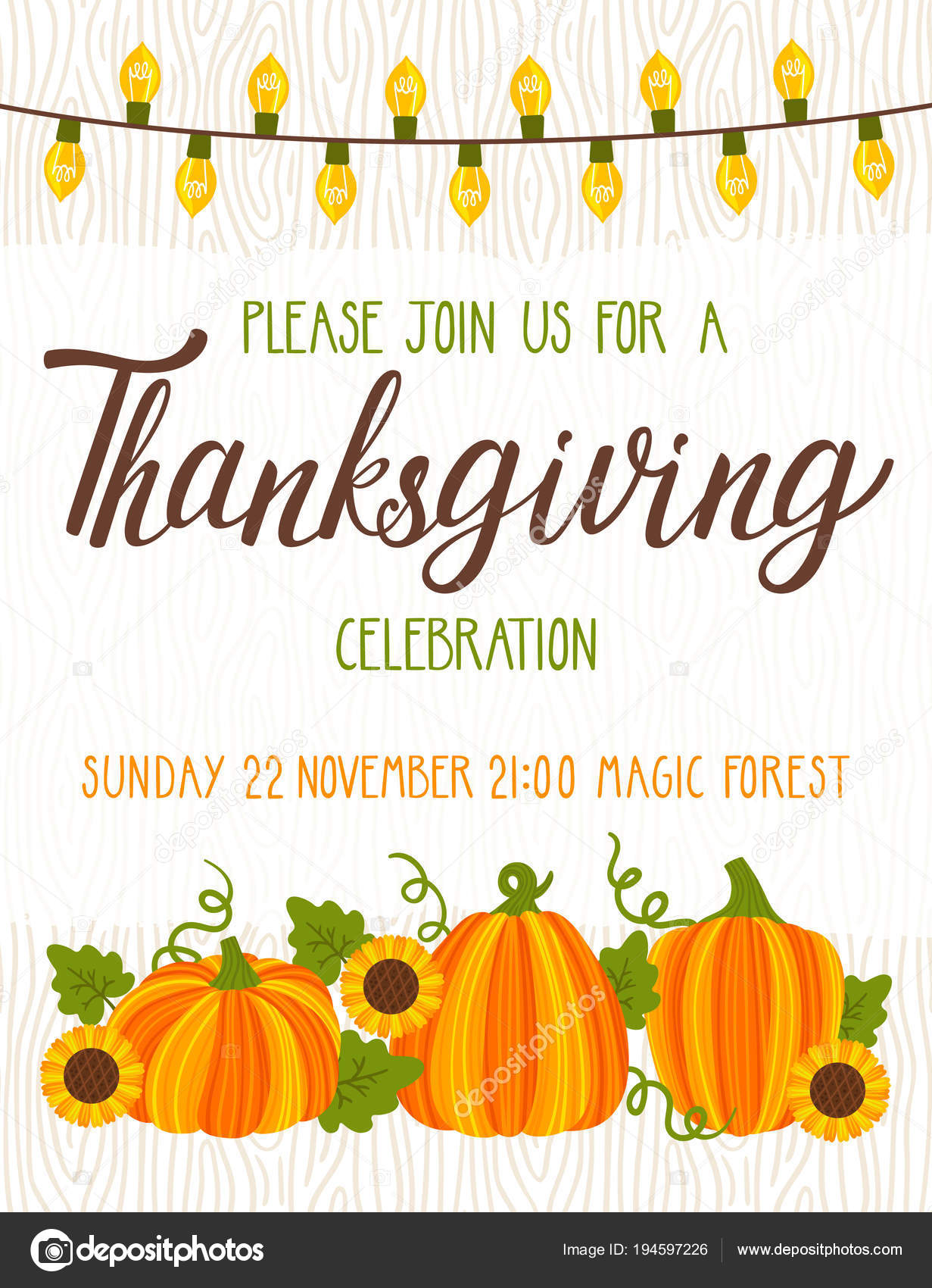 007 Thanksgiving Dinner Invitation Template Ideas Depositphotos regarding dimensions 1231 X 1700