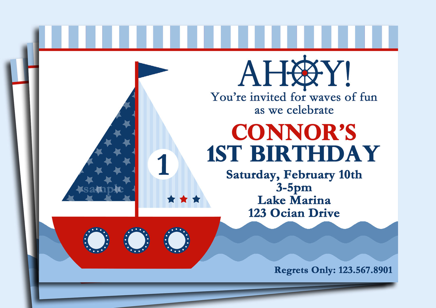 009 Free Nautical Invitation Templates Template Ideas Birthday throughout dimensions 1500 X 1059