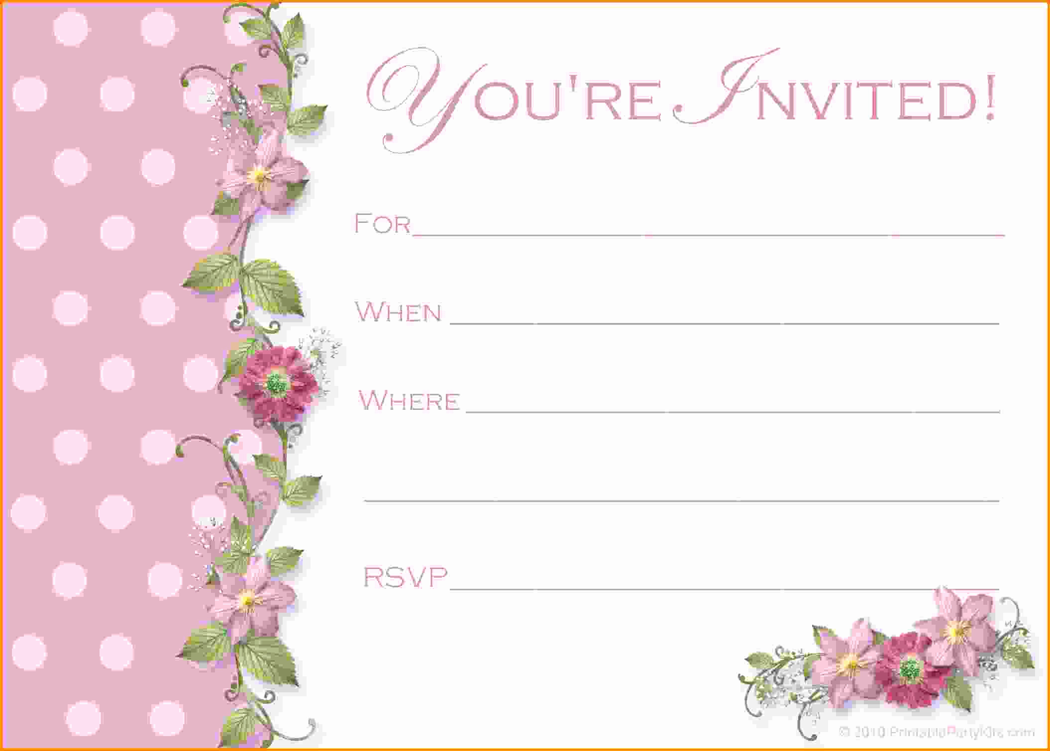 012 Sweet Invitations Templates Free Printable Invitation Fresh with size 2110 X 1510