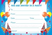 013 Kids Birthday Party Invite Template Invitation Templates regarding size 1024 X 768