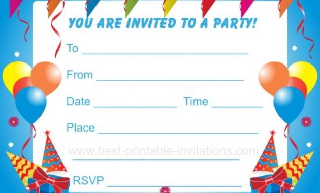 013 Kids Birthday Party Invite Template Invitation Templates regarding size 1024 X 768