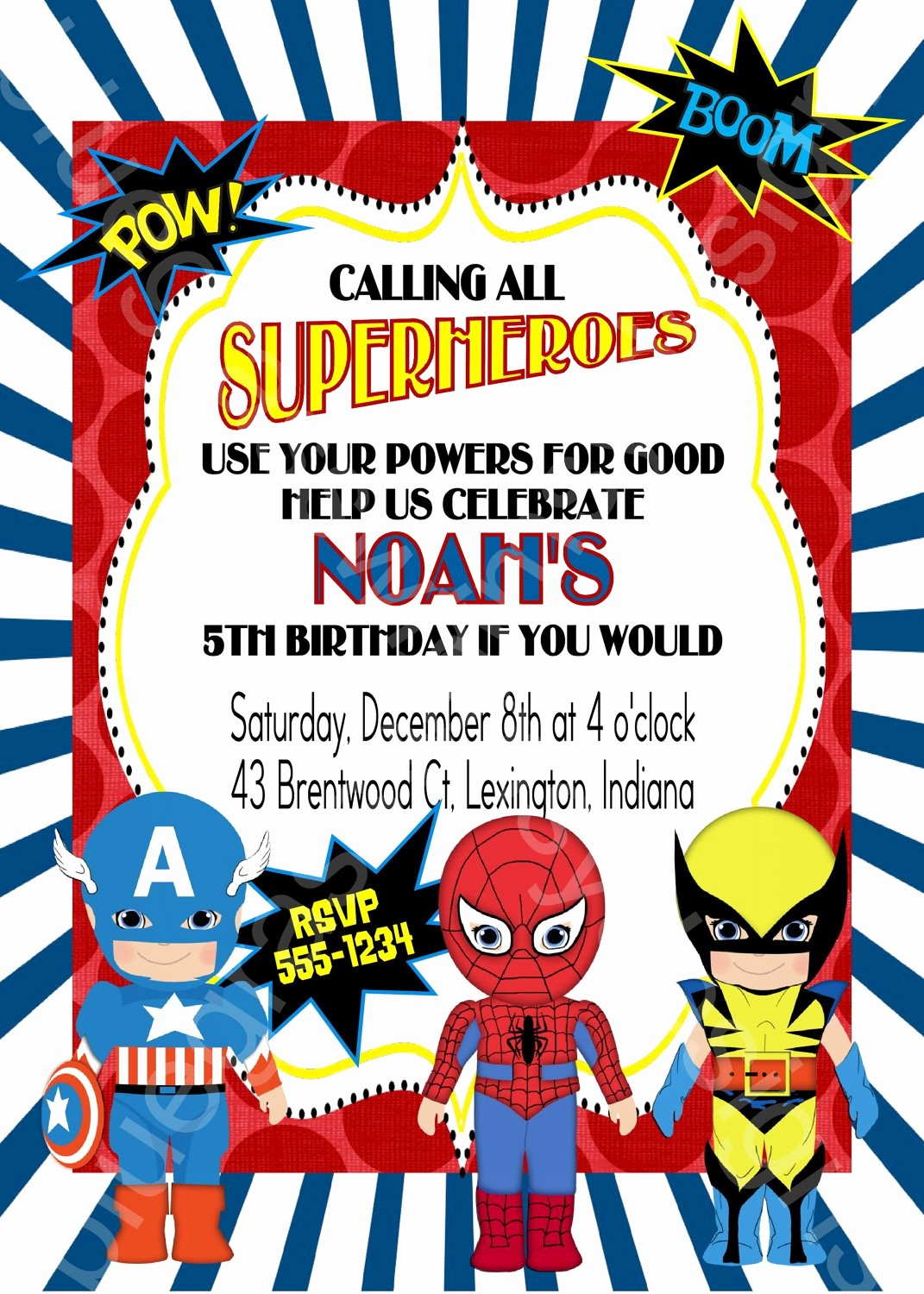 Superhero Invitation Templates • Business Template Ideas