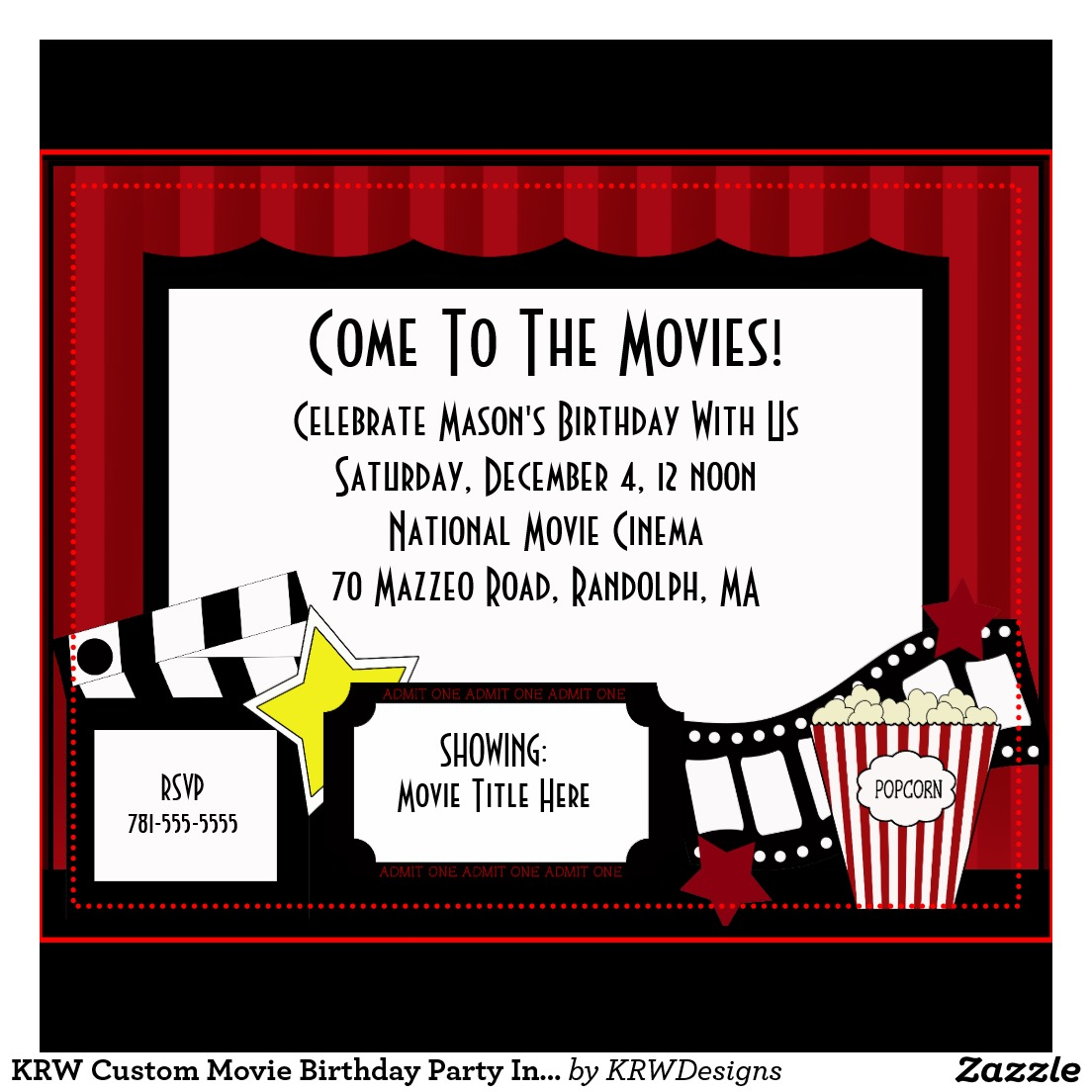 014 Movie Ticket Invitation Template Free Printable Photo Images Of throughout size 1104 X 1104