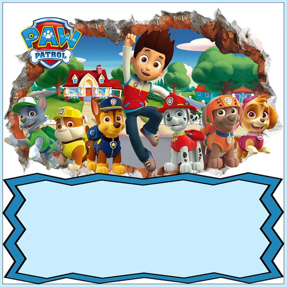 015 Paw Patrol Invitation Templates Birthday Cards Maker Gallery intended for measurements 1000 X 1000