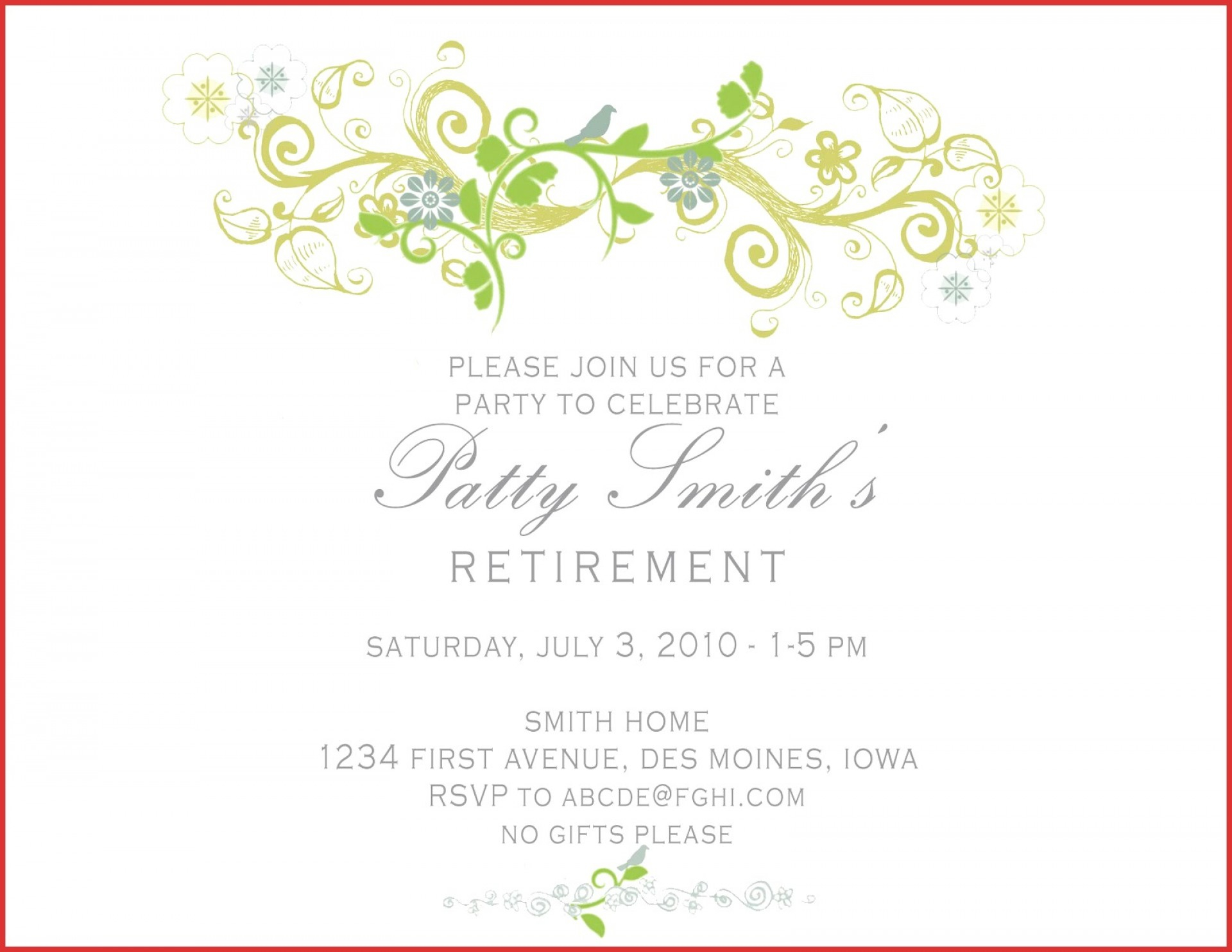 015 Retirement Party Invitations Template T Breathtaking Invitation in measurements 1920 X 1483