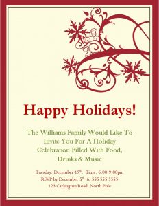 016 Free Holiday Party Invitation Templates To Make Your Divine inside sizing 1400 X 1807