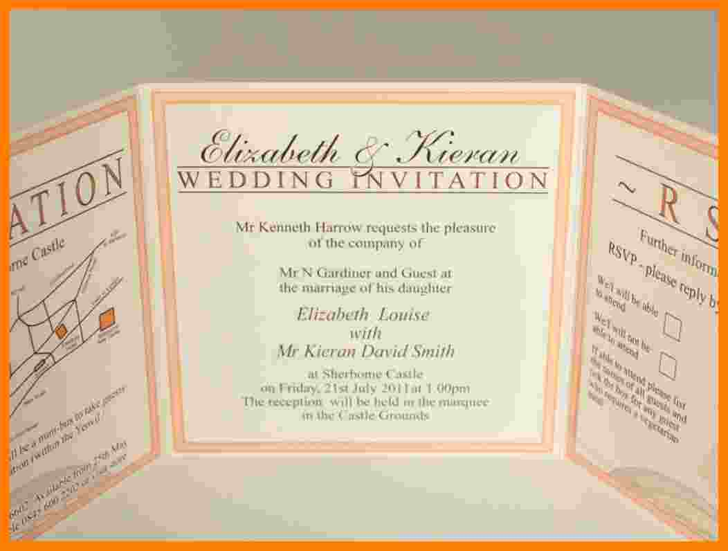 016 Template Ideas Free Tri Fold Wedding Invitation Invitations In inside size 1052 X 796