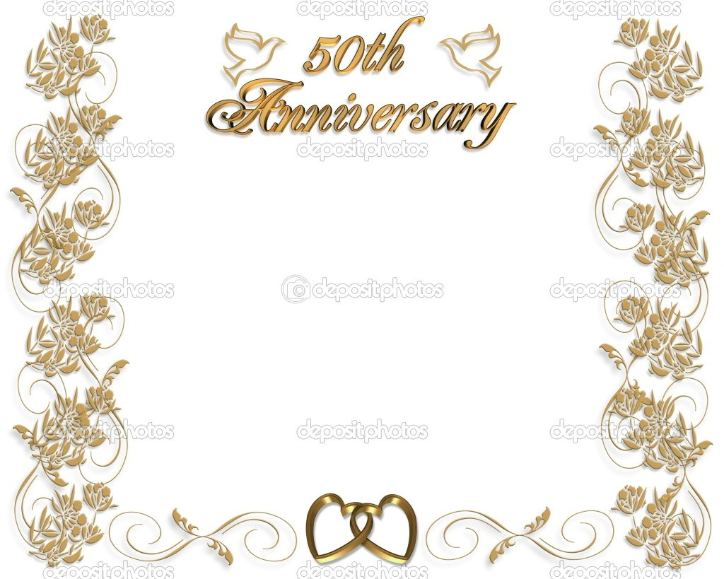 018 50th Anniversary Invitation Template Wedding Invitations with regard to sizing 1024 X 819