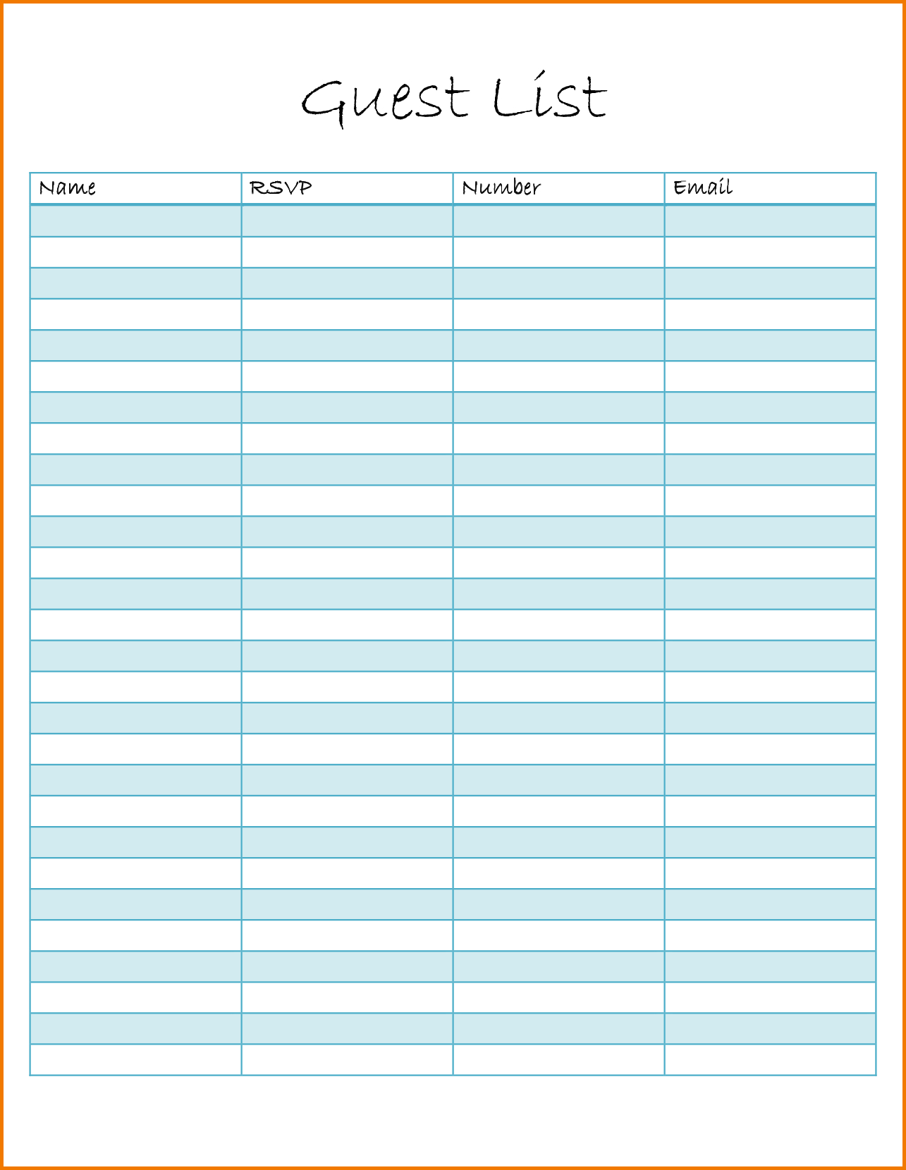 019 Printable Wedding Guest List Template Best Solutions Of Free with regard to measurements 1285 X 1660