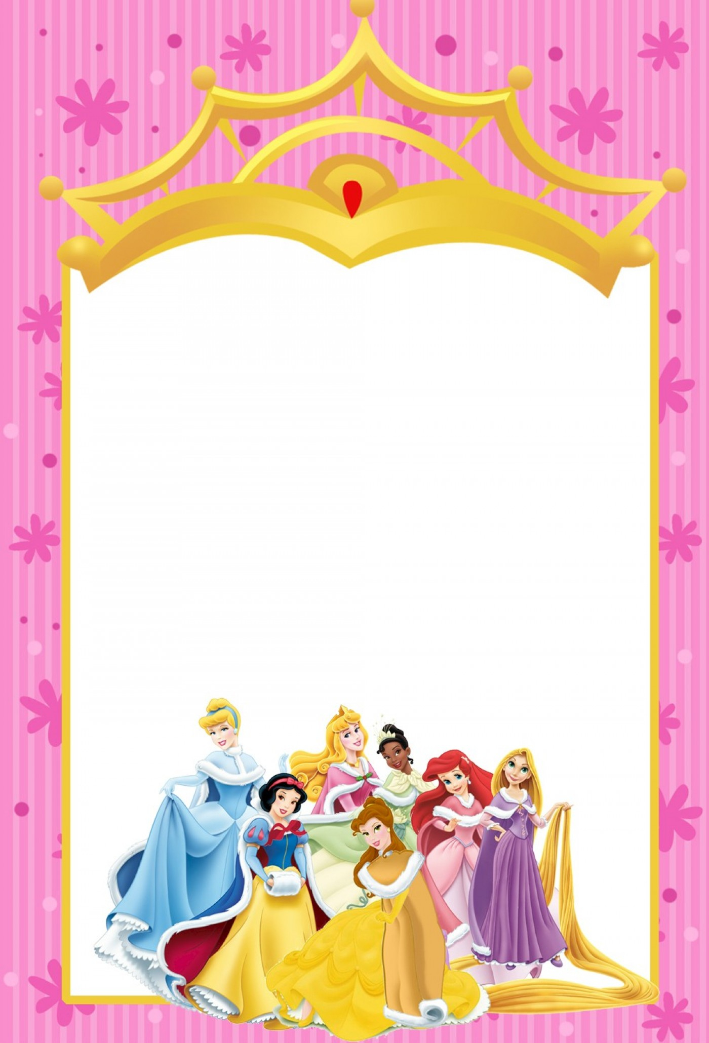 022 Disney Princess Birthday Invitations Free Party Invitation with regard to sizing 1400 X 2060