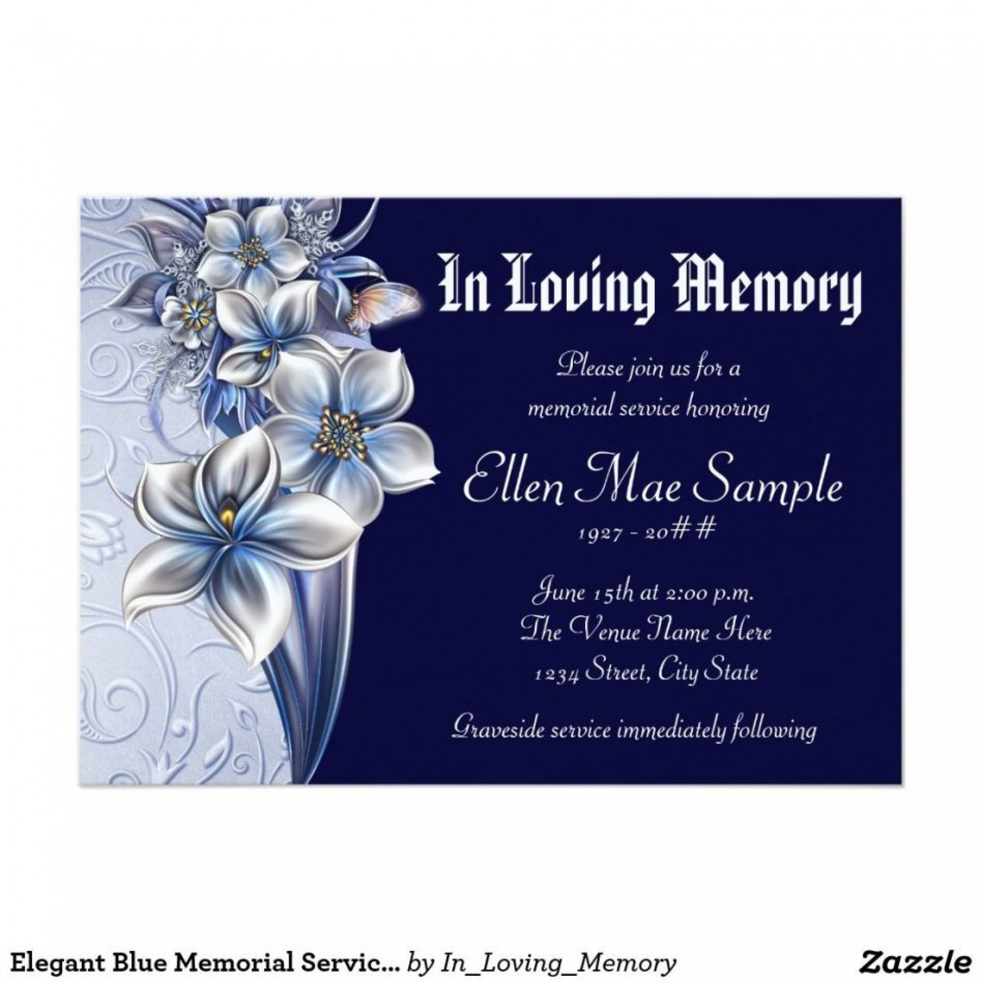 022 Funeral Invitation Template Free Unique How To Make Cards Word in proportions 1920 X 1920