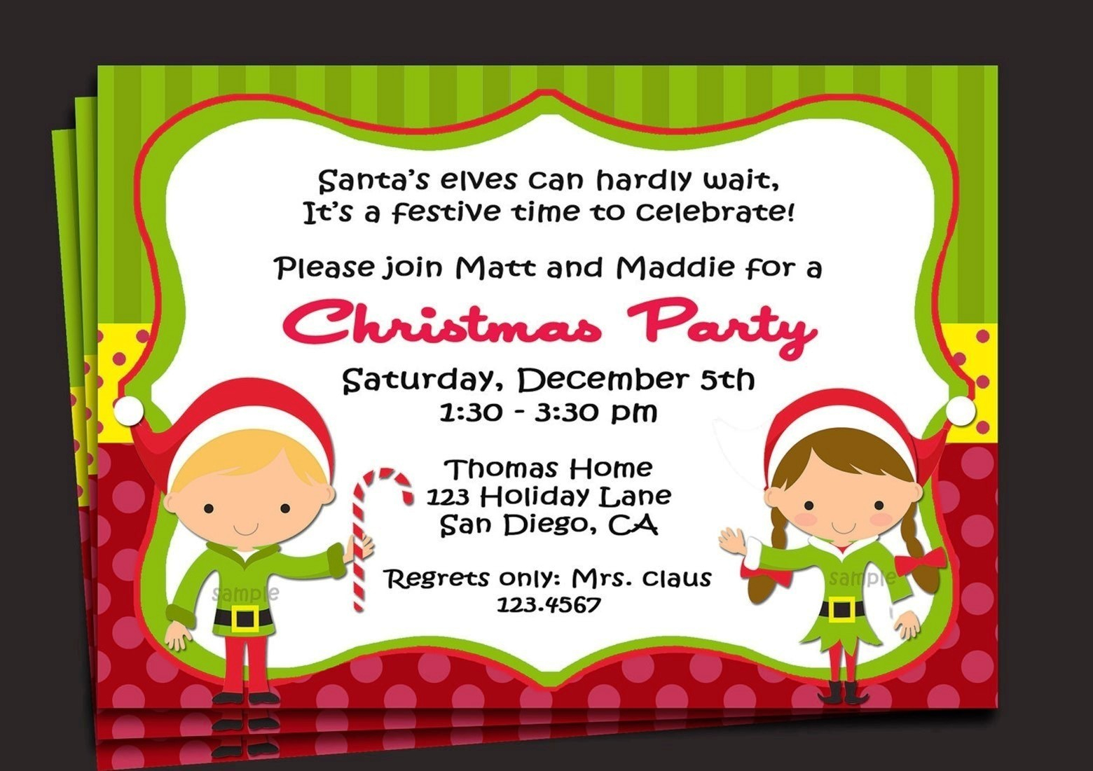 023 Christmas Party Invite Template Best Of Invitation Free intended for measurements 1560 X 1101