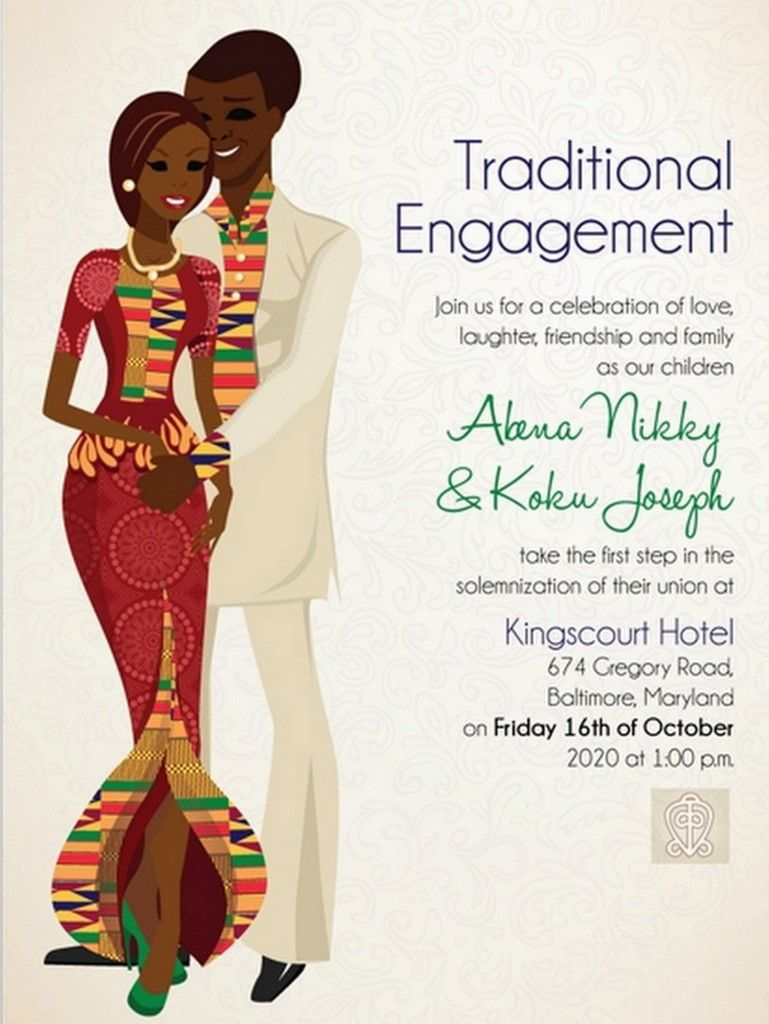 10 African Wedding Invitations Designed Perfectly Wedding Fever pertaining to measurements 769 X 1024