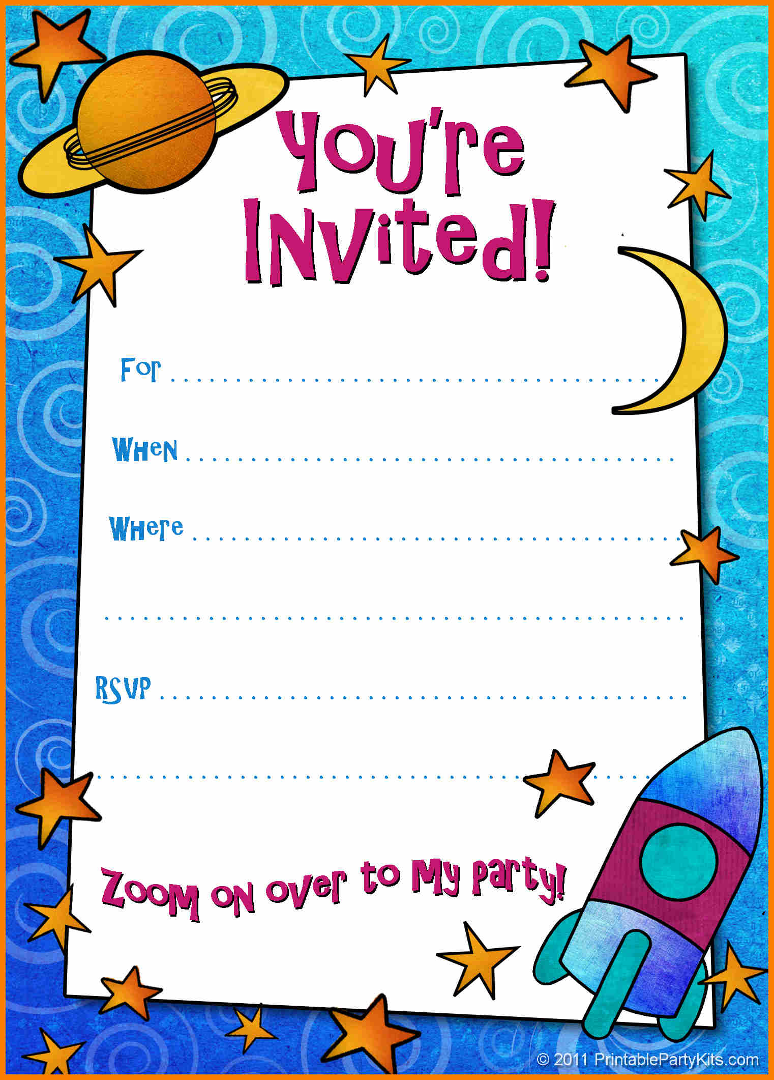 10 Children Invitation Templates Weekly Template within size 1522 X 2122