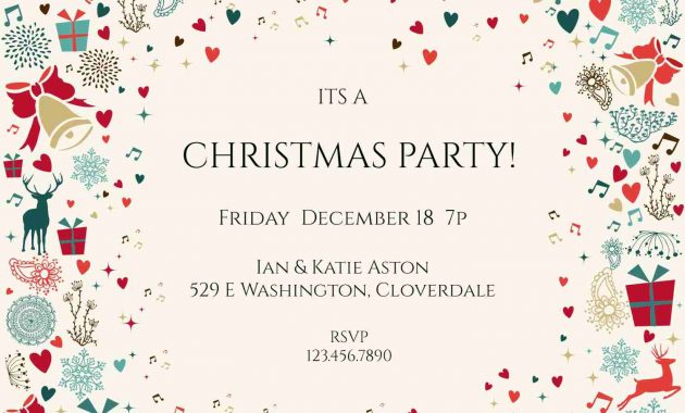 10 Free Christmas Party Invitations That You Can Print in proportions 1500 X 1500