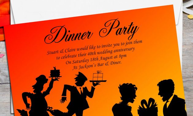 Come Dine With Me Invitation Template • Business Template Ideas