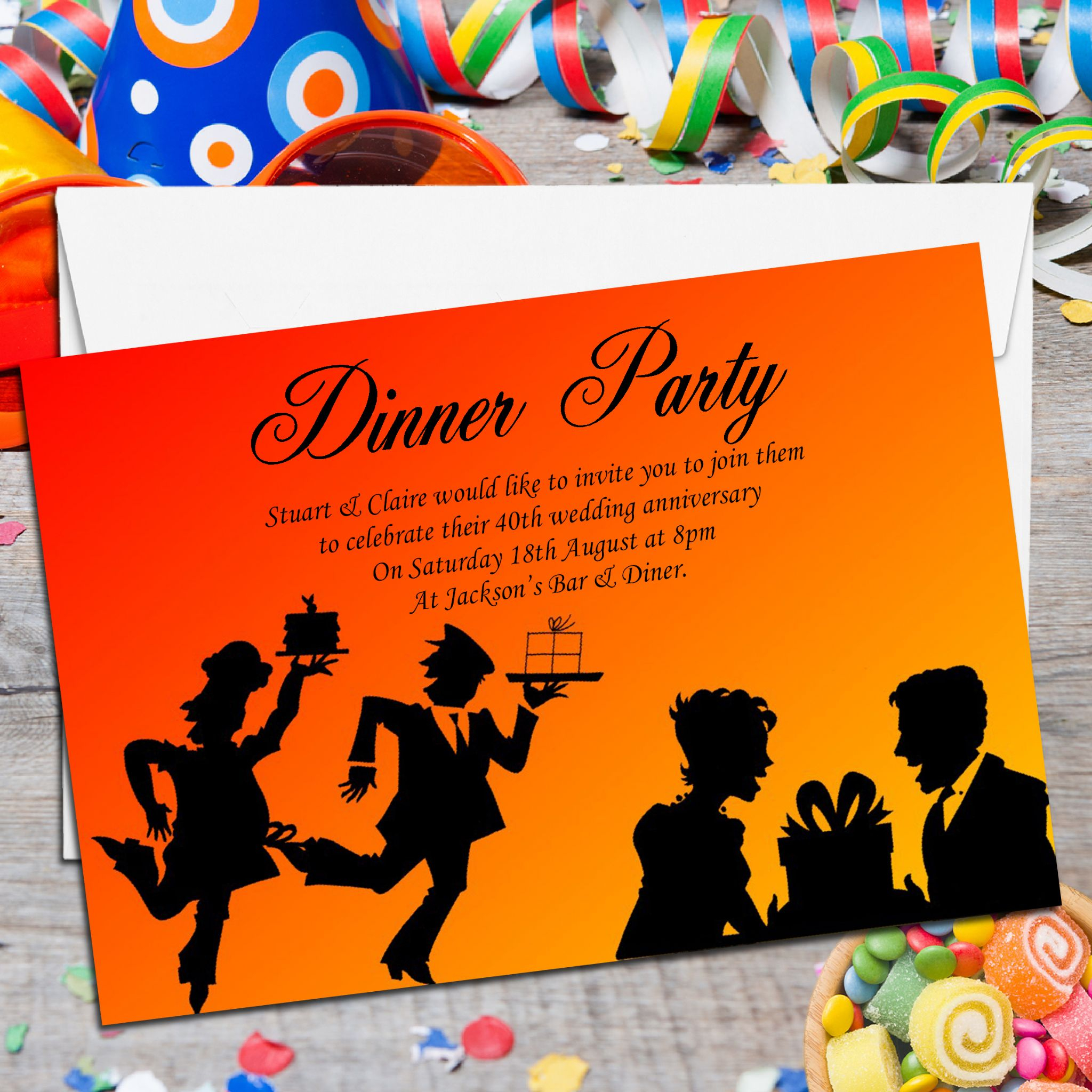 10 Personalised Come Dine With Me Dinner Party Invitations No1 inside proportions 2048 X 2048