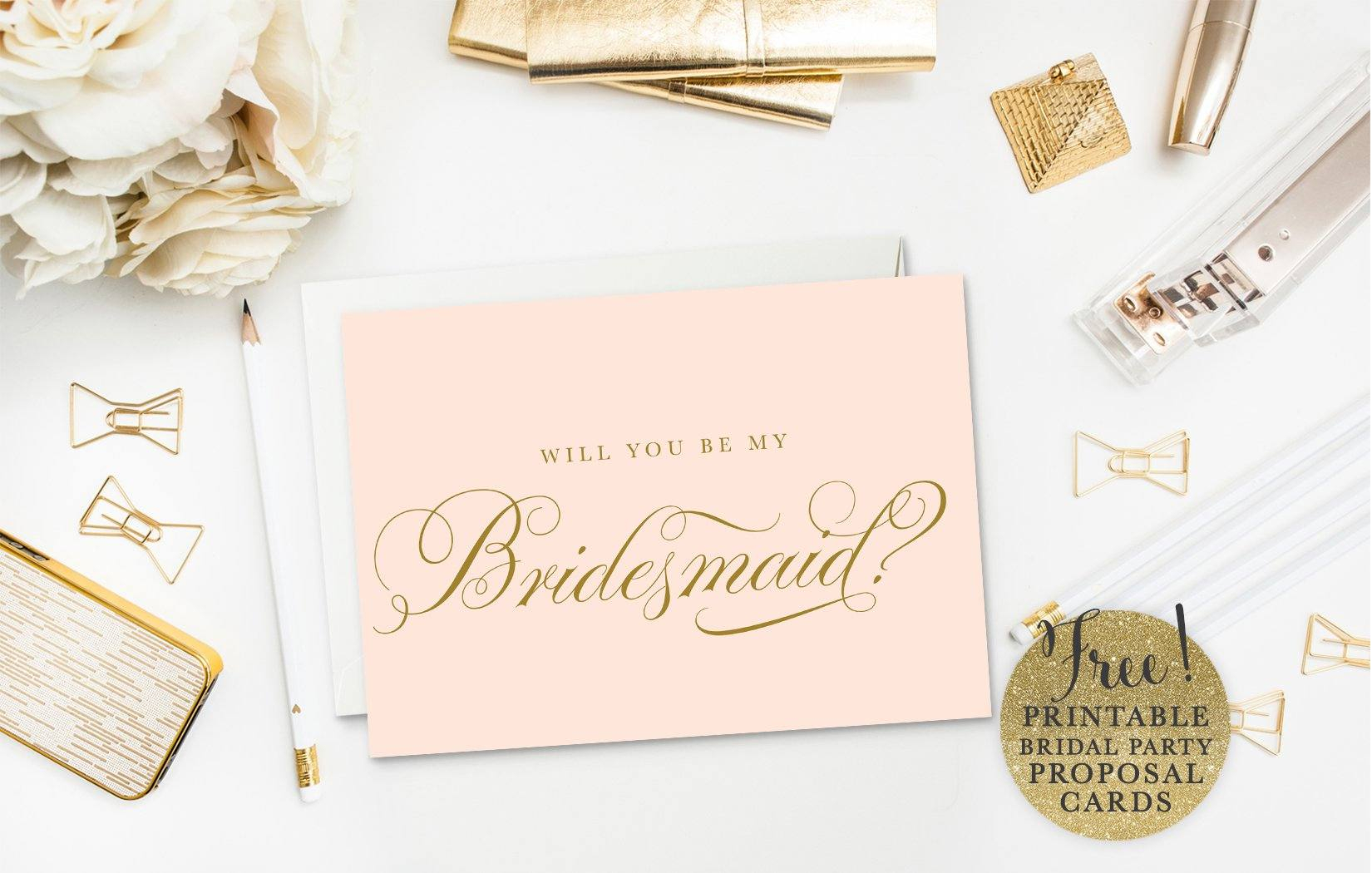 10 Will You Be My Bridesmaid Cards Free Printable throughout proportions 1650 X 1050