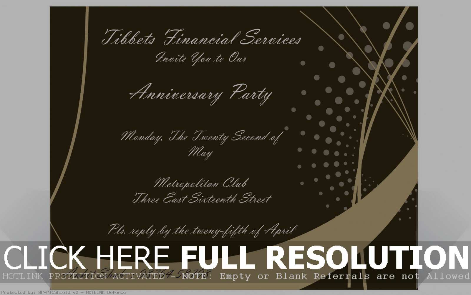 100 Work Anniversary Invitation Wording Yasminroohi intended for size 1600 X 1002