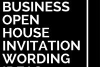 11 Business Open House Invitation Wording Ideas Work At Home for dimensions 735 X 1102